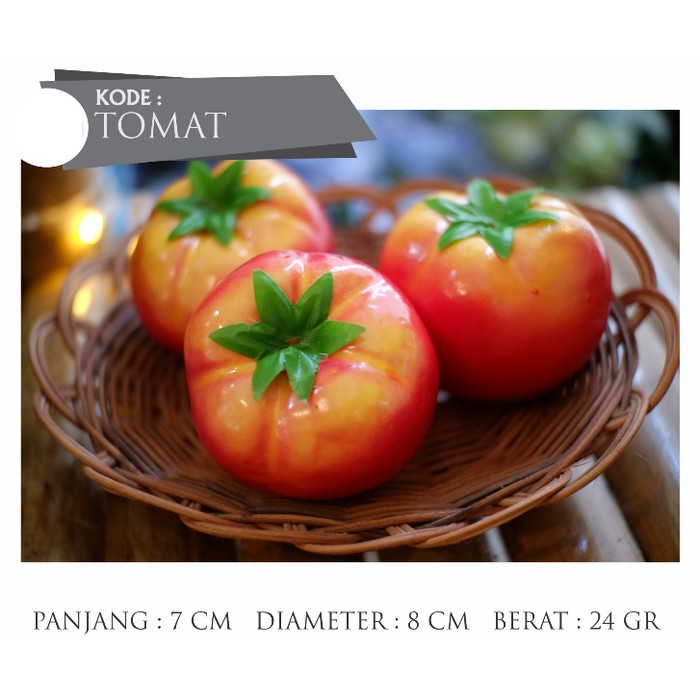 Buah Sayur Hias Tomat Pajangan Merah Artificial Artifisial Buatan Plastik Premium