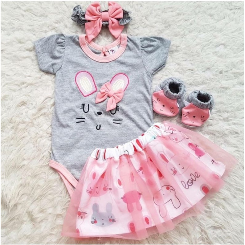 Baju jumper 0-6 bulan dasi kupu bando lucu bestseller anak bayi cewek perempuan murah -sle