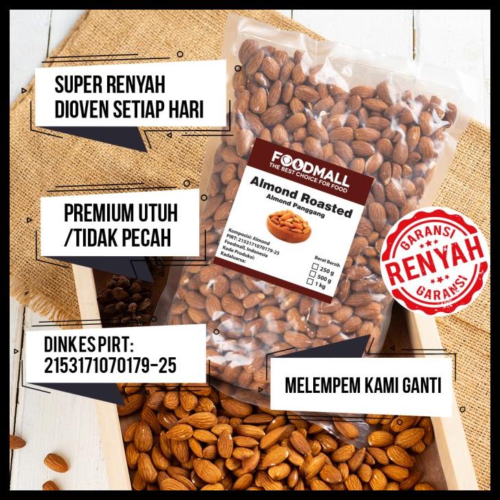 

DISKON TERBATAS !!! ROASTED ALMOND 1 KG ASI BOOSTER/ ALMOND PANGGANG 1 KG TERLARIS