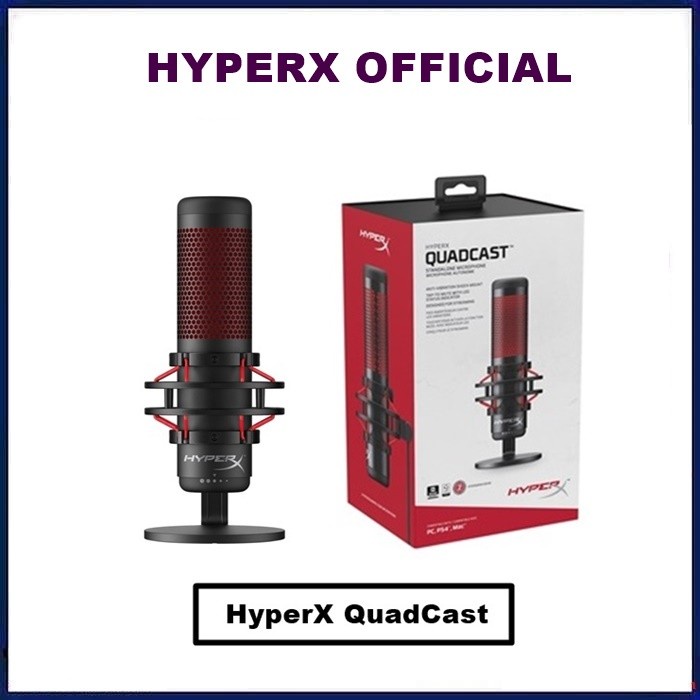 HyperX QuadCast Streaming Gaming Microphone Kingston Hyper X Quad Cast