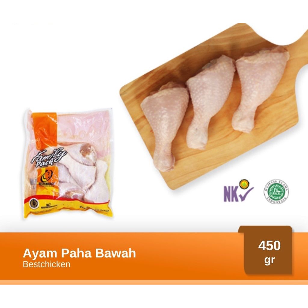 Daging Ayam Paha Bawah / Drumstick 450gram Halal MUI