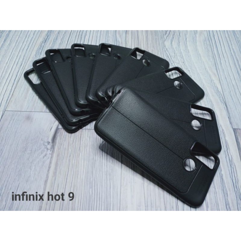 Case Autofokus Kulit Jeruk Infinix Hot 9- Softcase Autofokus Hitam tebal black