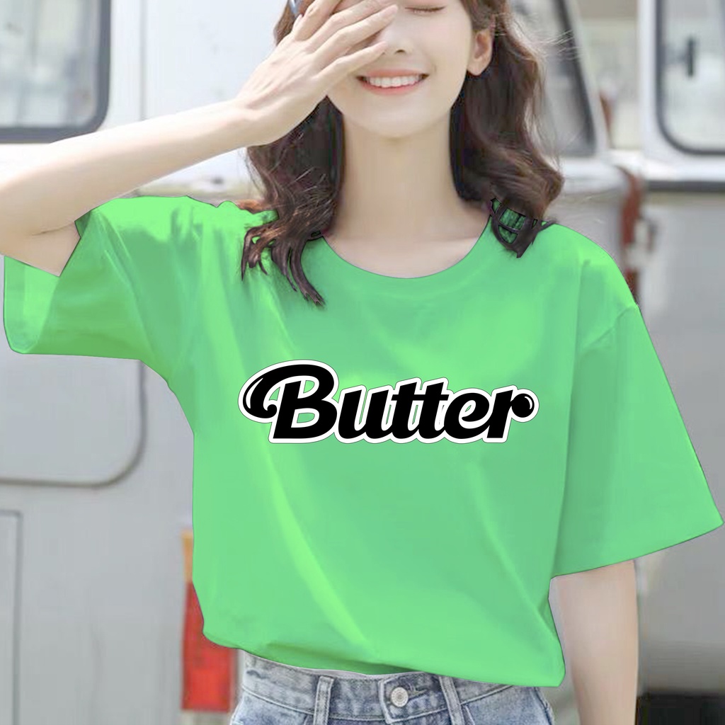 CALVIERO SHOP - BAJU KAOS ATASAN WANITA PRINTFONT BUTTER PRINT