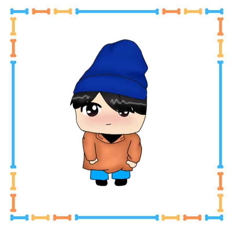 

Stiker Chimon Hoodie - Chibi Lucu