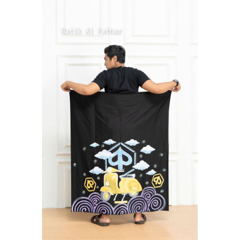 sarung lukis alfathar batik halus handmade / satong katun adem / sarung santri elrumi ree alfathar