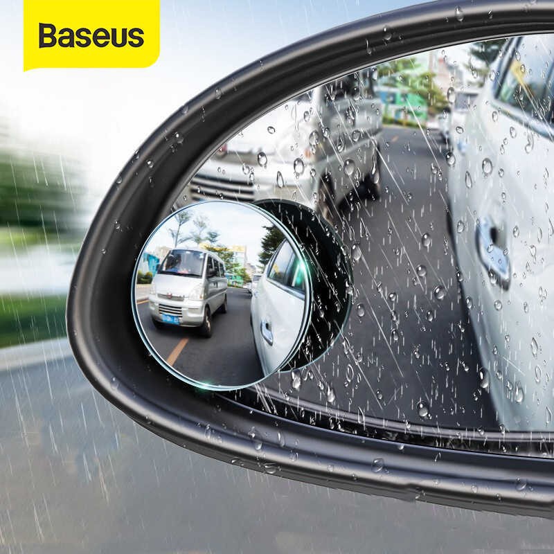 BASEUS KACA SPION KECIL MINI CEMBUNG WIDE ANGLE BLIND SPOT CAR MIRRORS 2PCS