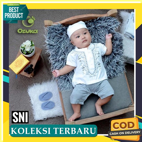 Baju Muslim Koko Anak Bayi Laki Laki Zavier Setelan Anak Bayi Laki Laki 6 12 Bulan 0 6 Bulan 1 2 Tah