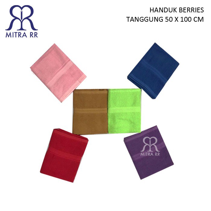 Mitrarr HANDUK BERRIES Tanggung 50x100 cm 100% Katun Handuk Mandi Pantai Senam