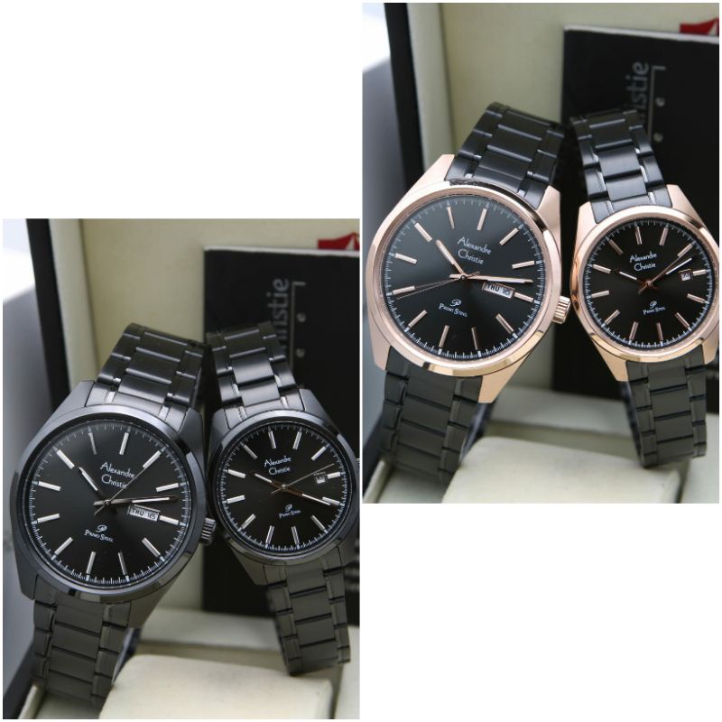 [ORIGINAL100%✔]JAM TANGAN COUPLE ALEXANDRE CHRISTIE AC1025 / AC 1025 STAINLESS STEEL GARANSI RESMI