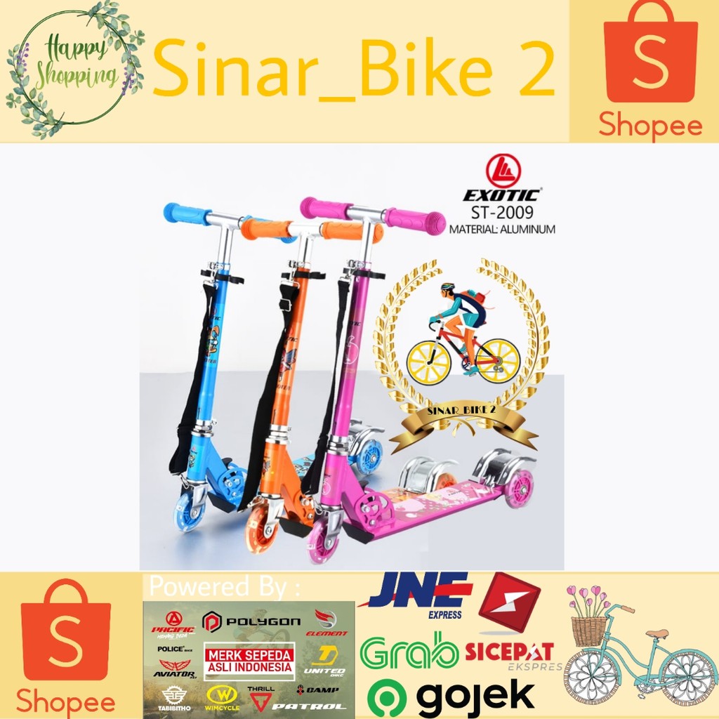 Scooter Anak Exotic St-2009 3Roda Untuk Usia 2-5Tahun Alloy