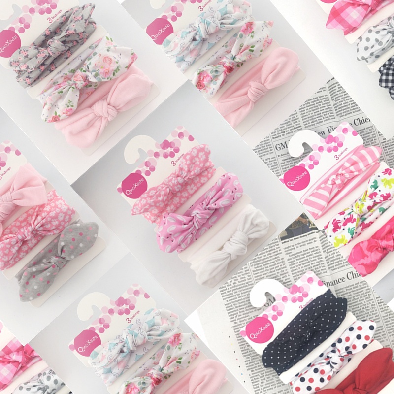 Satu set （3Pcs）bandana bayi / headband anak kain import