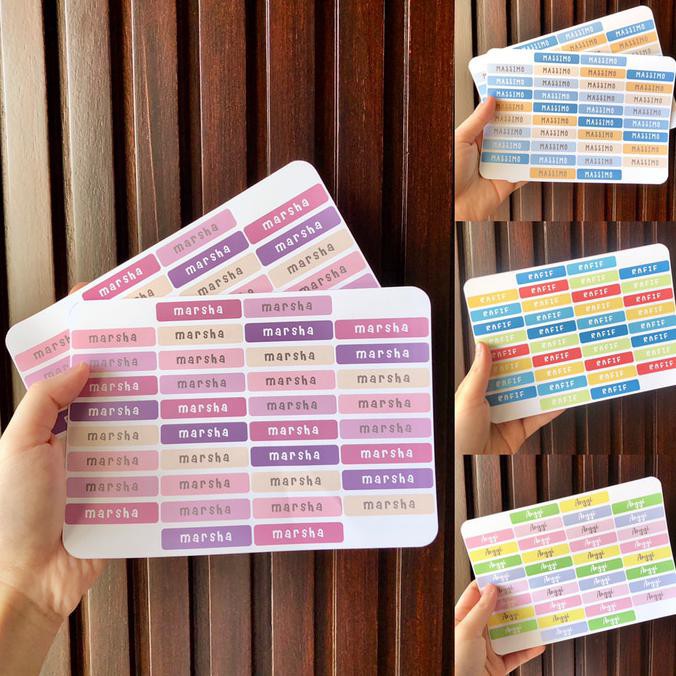 

Cutting Stiker Label Nama Anak Warna Waterproof Harga Promo