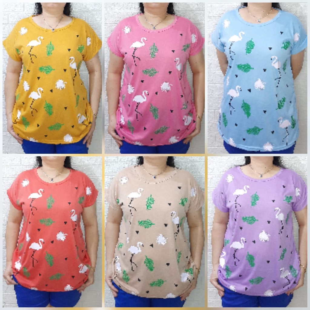 BEST SELLER!!KAOS WANITA JUMBO MOTIF FLAMINGO/ATASAN WANITA JUMBO/KAOS WANITA HARGA MURAH MERIAH