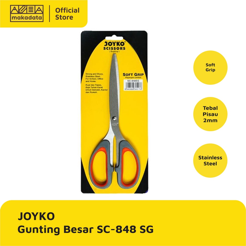 

SCISSORS / GUNTING BESAR JOYKO SC-848 SOFT GRIP MURAH