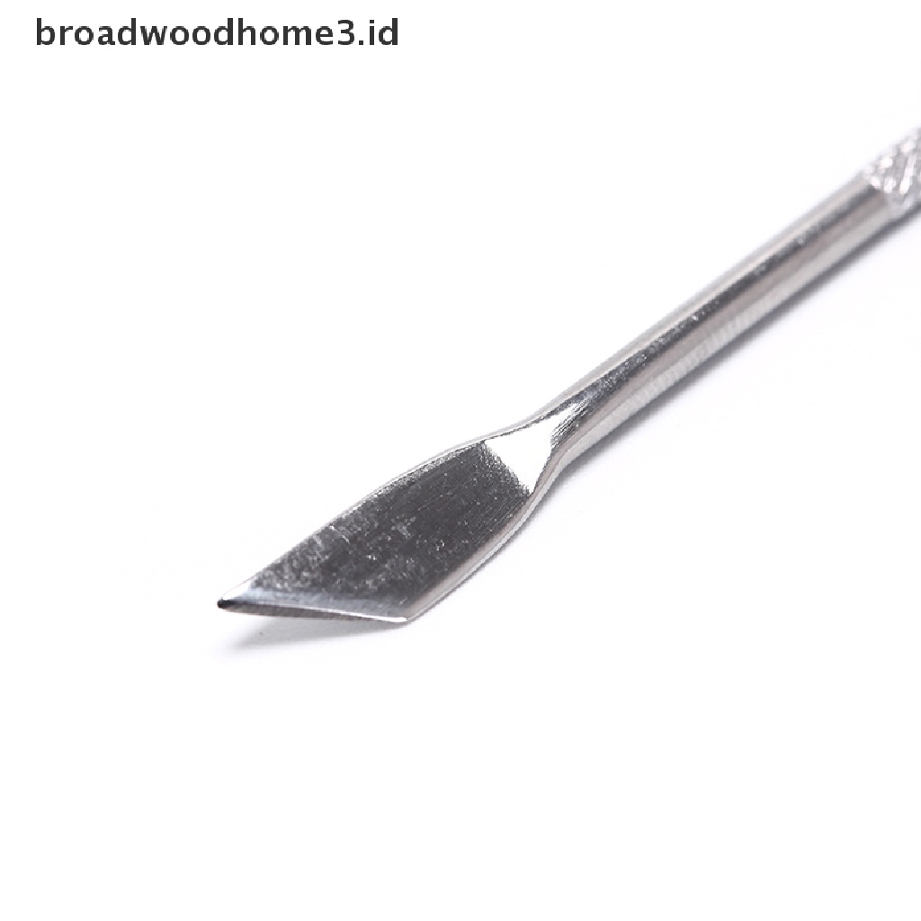 1pc Alat Pendorong Kutikula Dua Sisi Bahan Stainless Steel