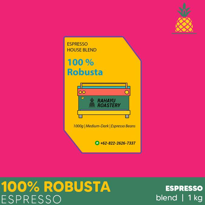 

Kopi Espresso House Blend 100% Robusta 1kg ( Biji / Bubuk )