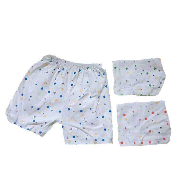 6 pcs Celana pendek bayi polkadot size S dan M