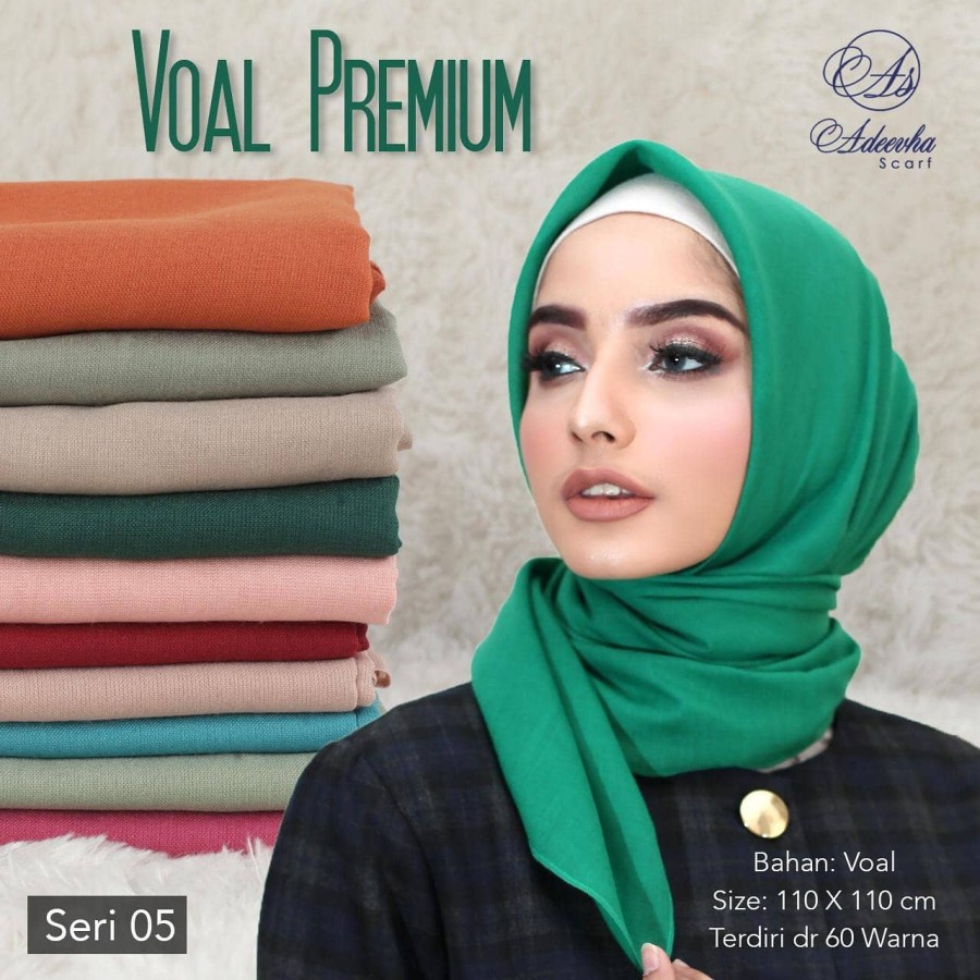 VOAL PREMIUM ADEEVHA SCRAFT JAHIT TEPI JILBAB HIJAB SEGIEMPAT PREMIUM BAHAN VOAL