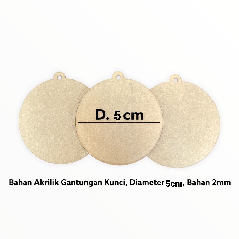 Jual Bahan Gantungan Kunci Akrilik Bulat Diameter 5cm | Shopee Indonesia