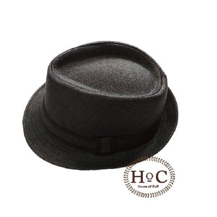 Houseofcuff Topi Fedora Hat  BLACK FEDORA HAT PAPER