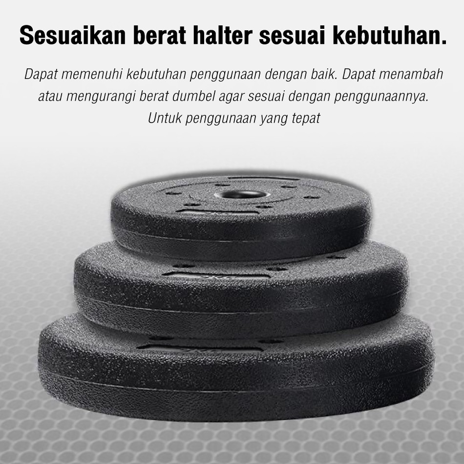 BG SPORT Dumbbell Set 20Kg PVC Alat Olahraga Fitness-7