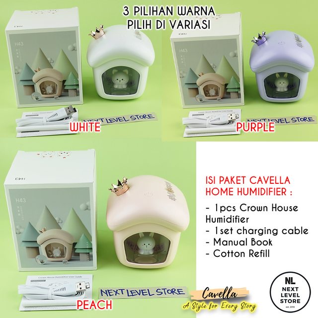 Humidifier Diffuser Crown Home Aromatherapy 350ml Portable CAVELLA