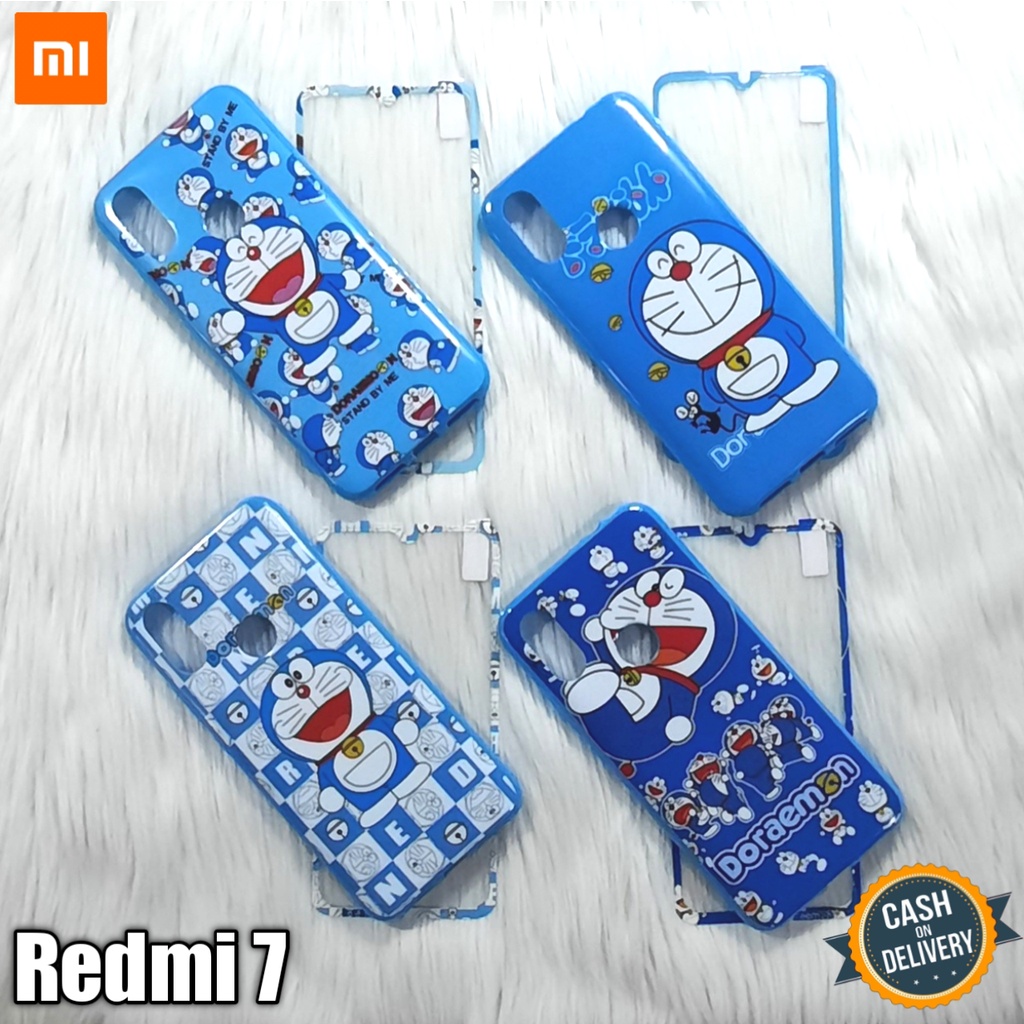 Case 360 Jelly Glossy + Tempered Glass Xiaomi Redmi 7