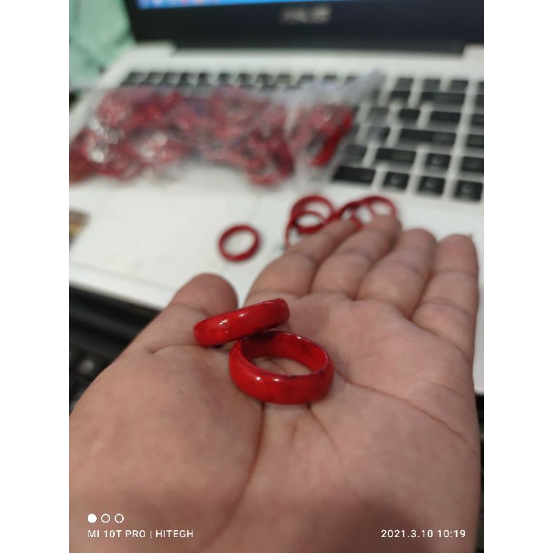 CINCIN RED CORAL MARJAN ORIGINAL MURAH KUALITAS