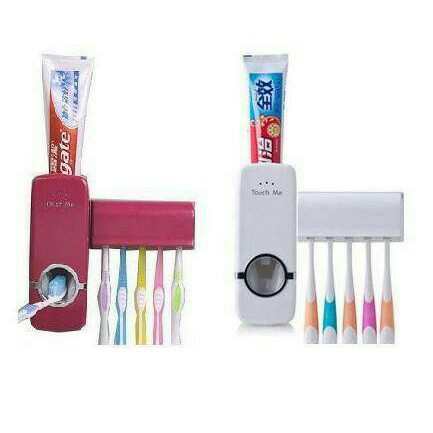 Tooth Paste Dispenser + Tooth Brush Holder (Dispenser Odol / Pasta Gigi ) Touch Me