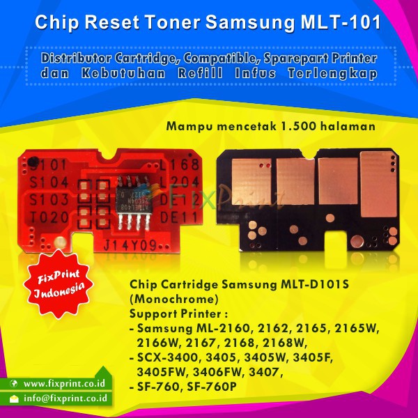 Chip Samsung MLT-101 MLT-D101S, Chip Reset MLT-101 Printer Samsung ML-2160