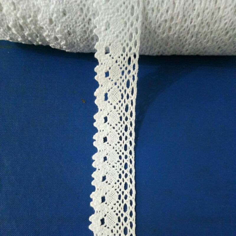 Renda rajut / renda kait / renda rajut katun roll 200yard.