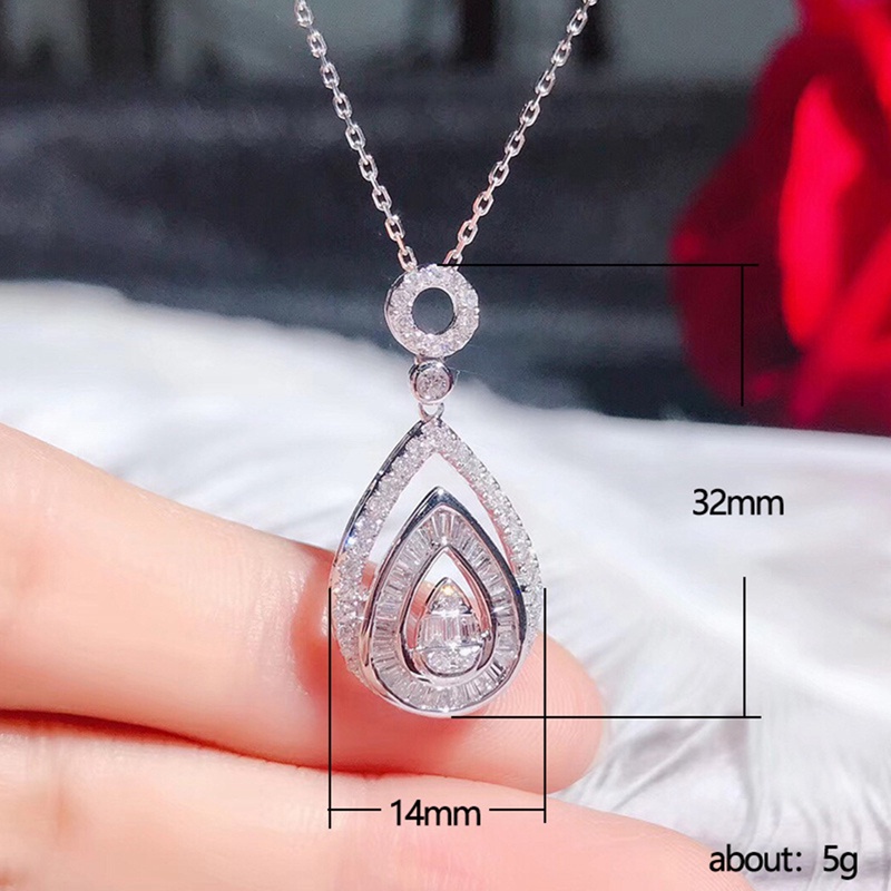 Fancyqube Kalung Liontin Batu Cz Aaa Gaya Modern Untuk Wanita