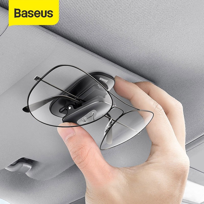 Baseus Platinum Vehicle Eyewear Clip Penjepit Holder Kacamata di Mobil