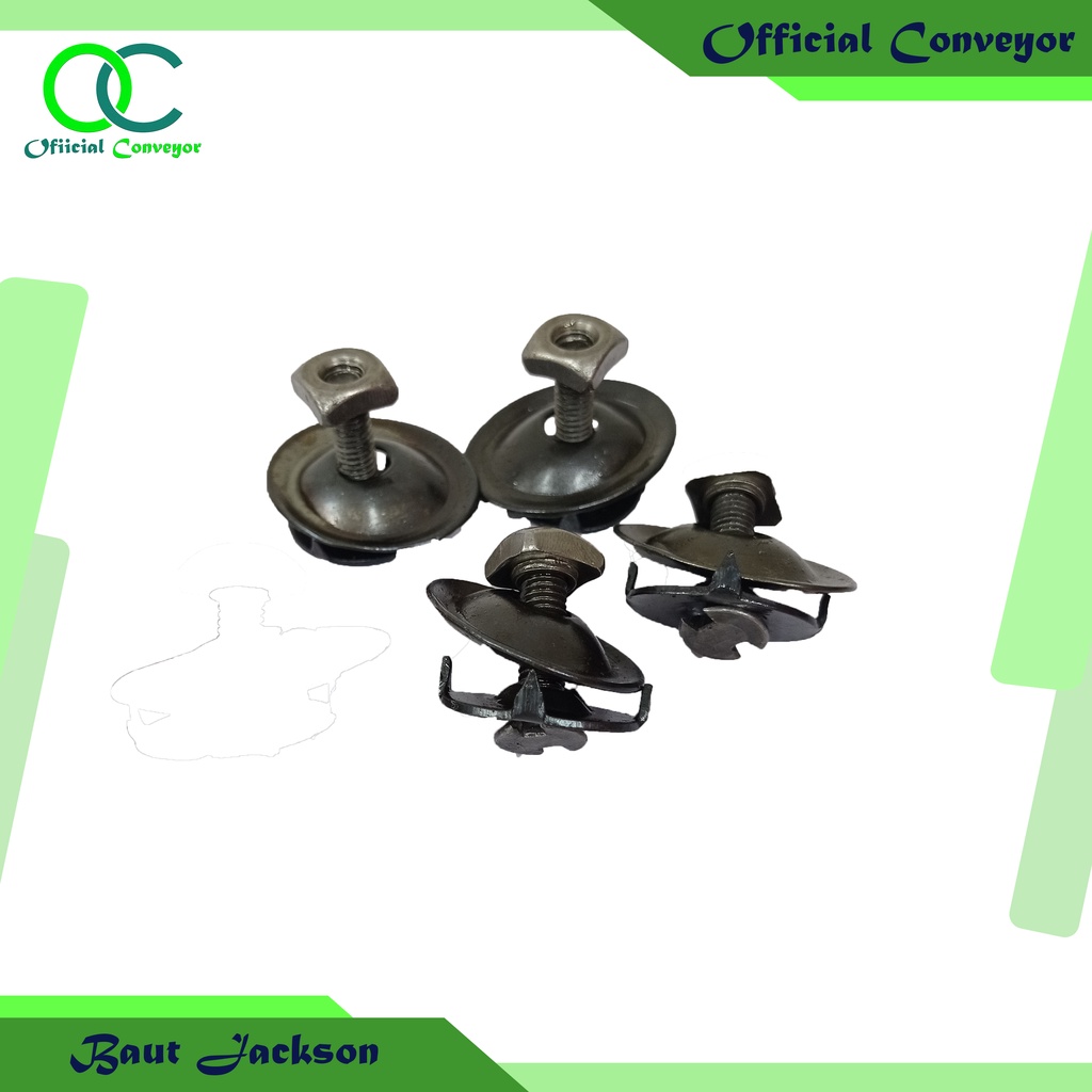 Jual Baut Jakson belt fastener 6 mm x 25 mm ( 1/4 ) conveyor baut skrup