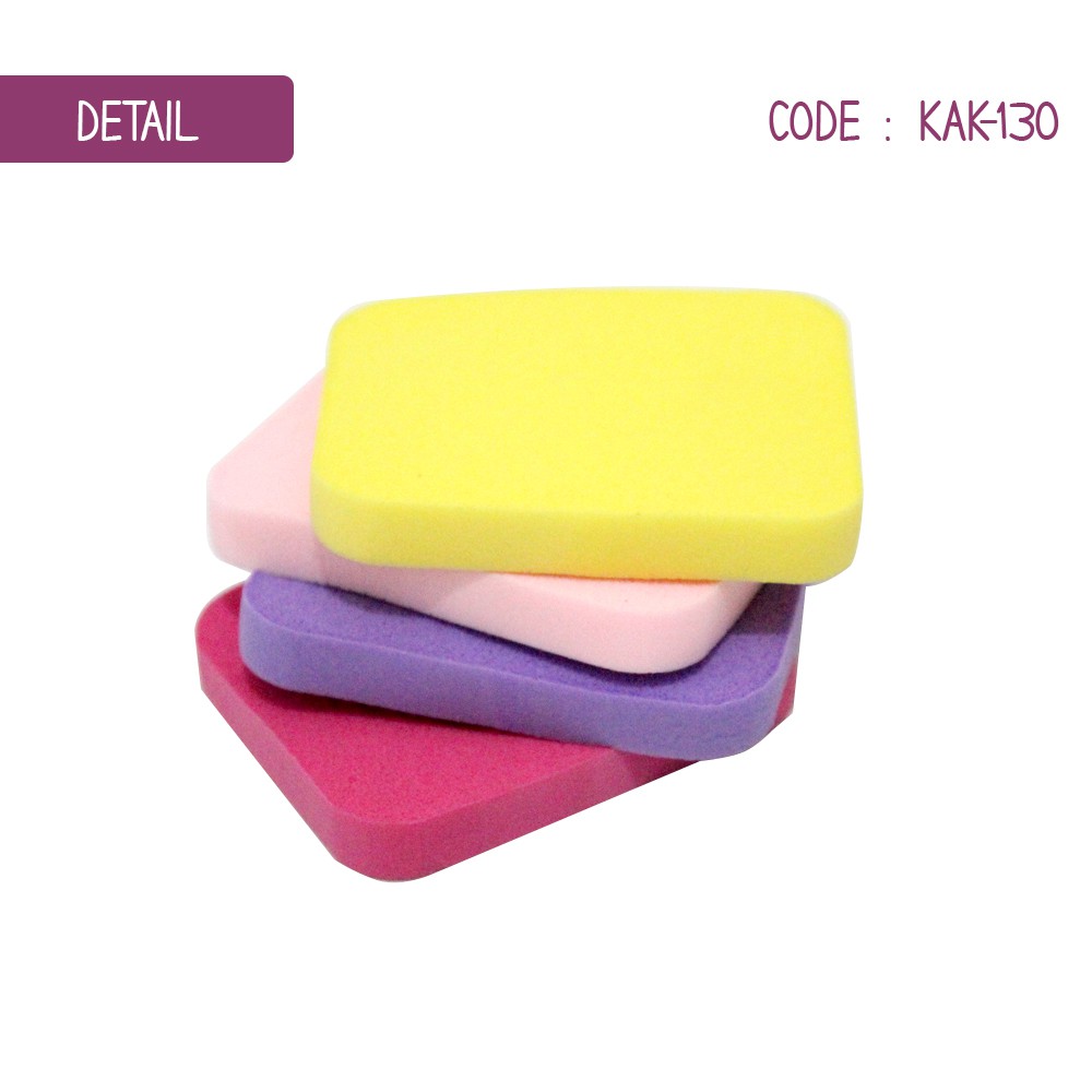 PUFF TWO WAY CAKE PERSEGI - MAKE UP POWDER PUFF - MAKEUP SPONGE PUFF - BEAUTY BLENDER - KAK-130