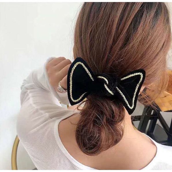 IKAT RAMBUT WANITA RETRO VELVET ANAK PEREMPUAN AKSESORIS KUNCIRAN PITA RAMBUT FASHION KOREA IMPORT AK74