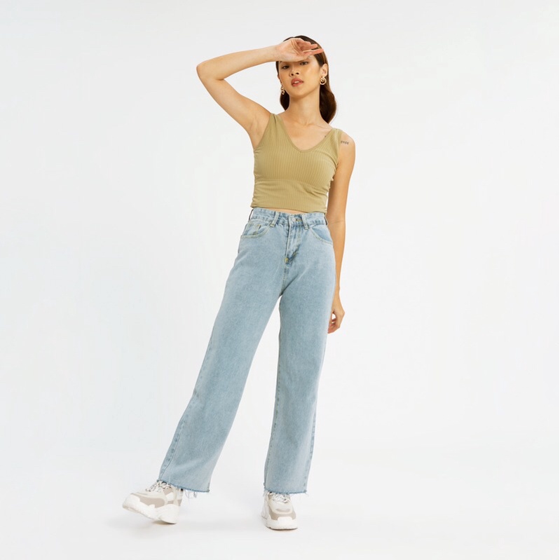 VIERLIN - Jeans 3156 - HIGH WAIST BAGGY LOOSE JEANS