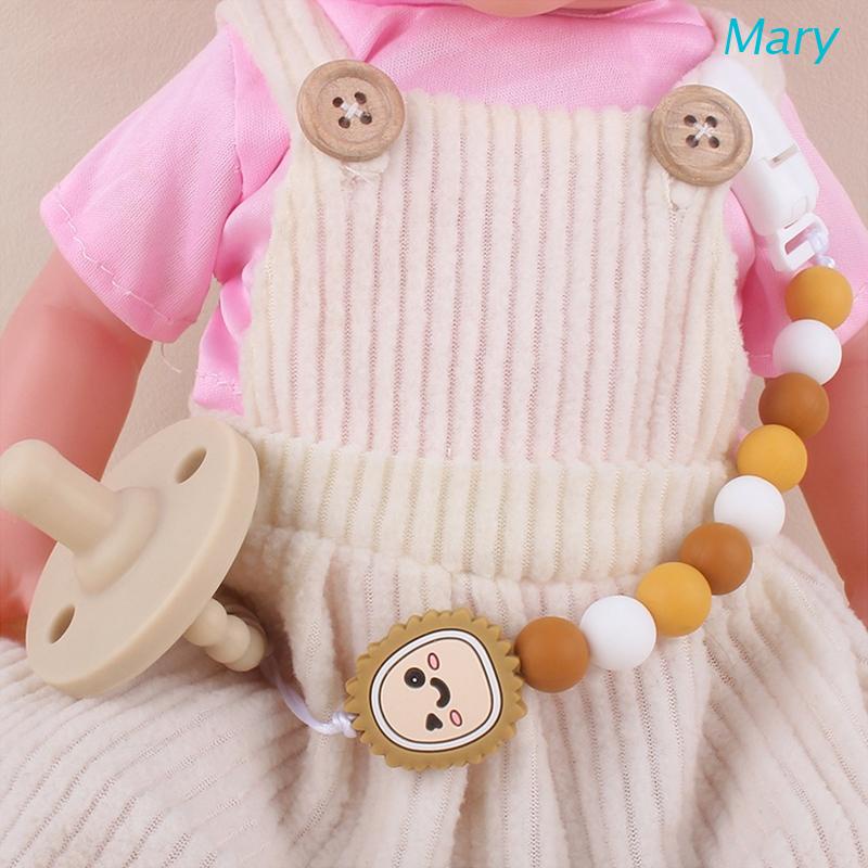 Mary 1pc Mainan Teether Bayi DIY Bentuk Kartun Bahan Silikon