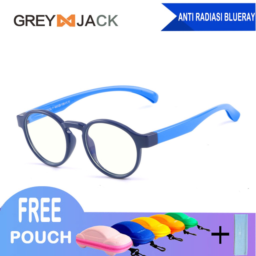 

Grey Jack Kacamata anak Lensa Anti Radiasi blueray TR 90 /8152