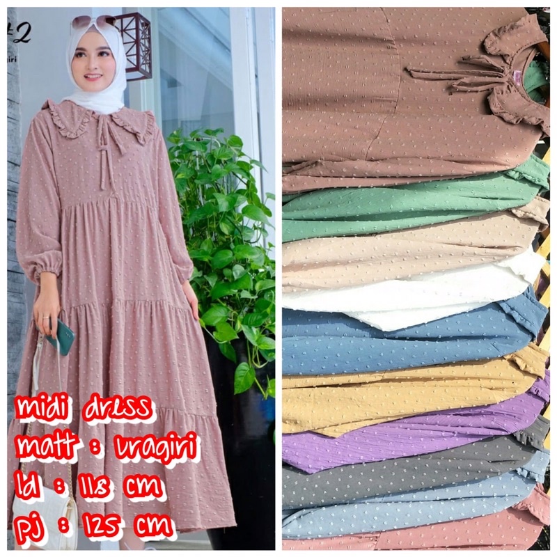 new  MIDI DRES KRINGKEL RUBIAH URAGIRI ORI