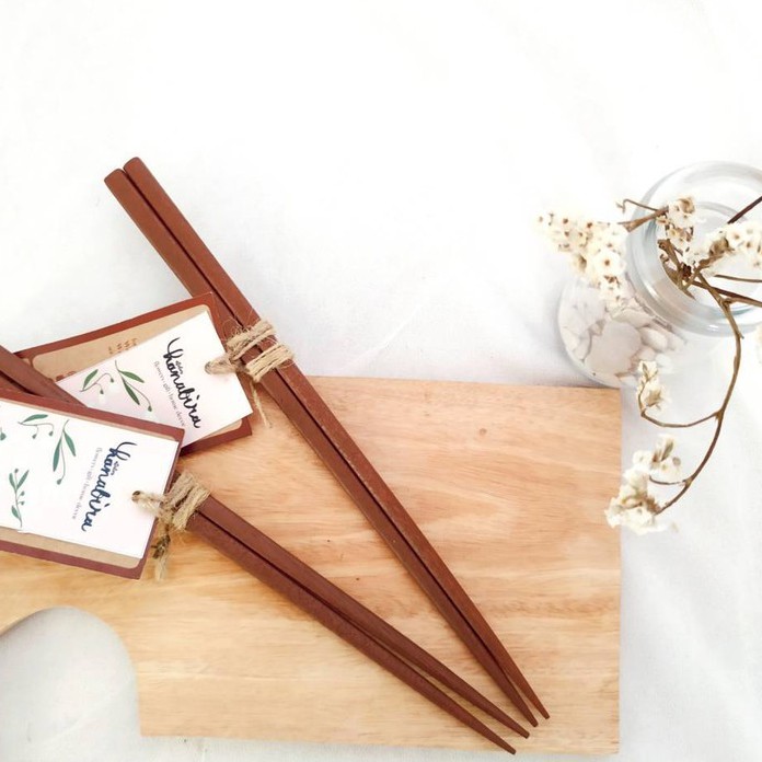 Sumpit Kayu (BT/09) | Alat Makan Korea Jepang | Sumpit Korea | Sumpit Kayu Set