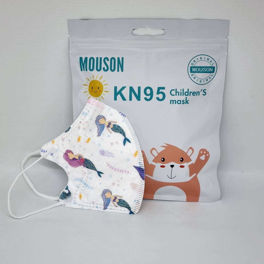 Masker Anak KID KN95 Mouson 5D 5 Ply. Masker KN 95 Anak KID Mouson 5D