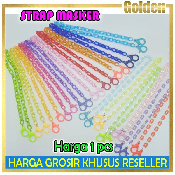 Strap Masker Korea / Kalung Masker / Tali Masker / Mask Strap Bening Kombinasi