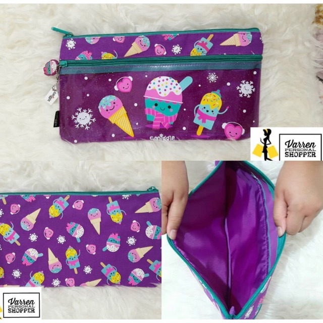 

Pouch Smiggle ORI Ice Cream Purple Lover / Kotak Pensil Anak Varrenshop