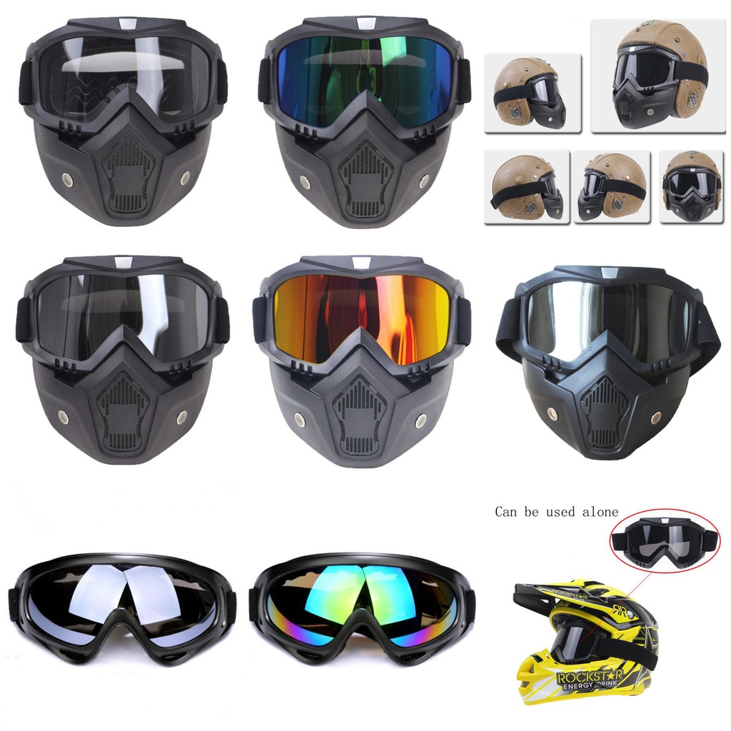 (MAINANKYU) Kacamata Google Mask/Kacamata Helm Motor/Kacamata Masker Helm Taffsport Bollfo/Kacamata Ski