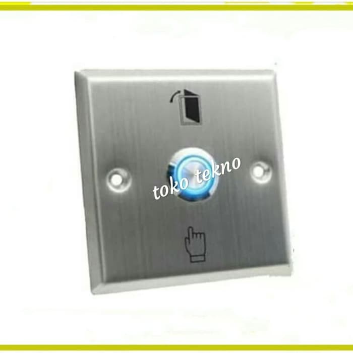 Exit Button Stainless Led Besar | Push Button | Tombol Bel Led Besar