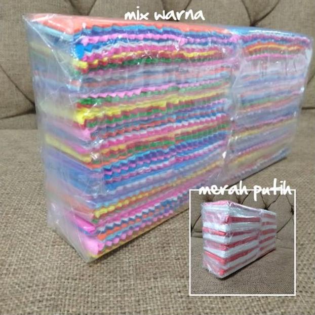 

Grosir Per 12Pcs - Kertas Krep Potong Merah Putih / Hut Ri / Dirgahayu Ri/ Krep Potong Mix Warna
