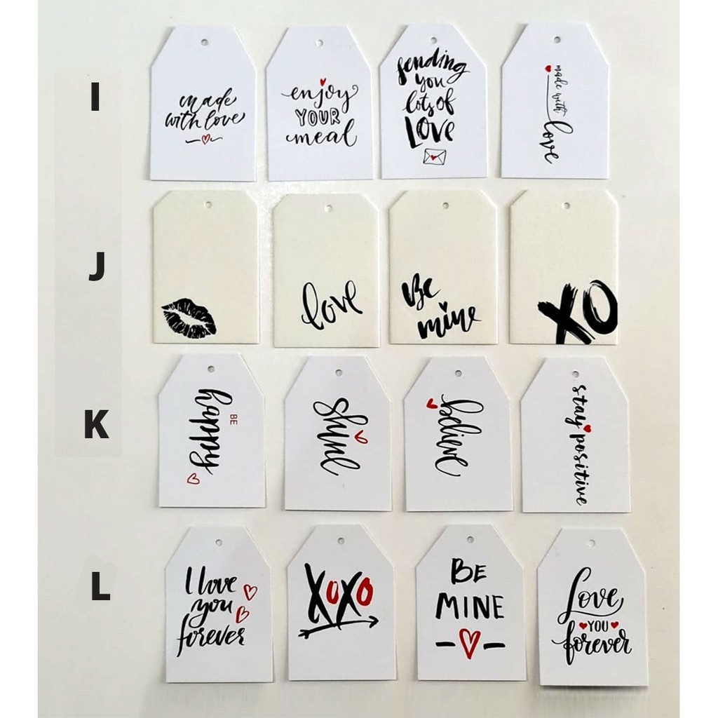 

Hangtag Valentine / Gift Tag / Souvenir Label Tag Kado / Ulang Tahun / Natal / Kue
