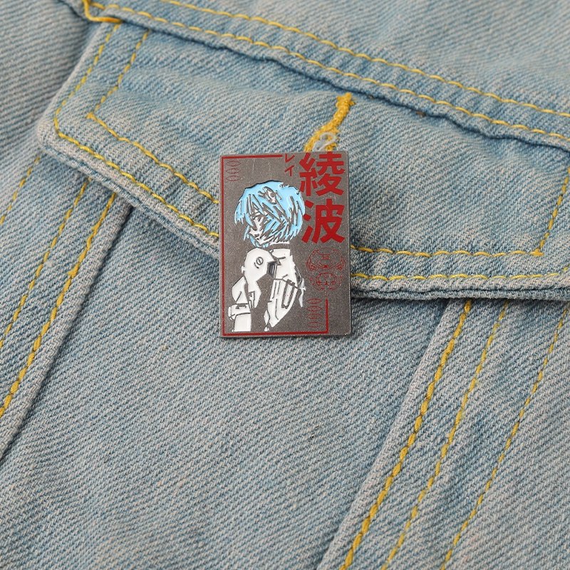 Bros Pin Enamel Desain Kartun Anime Evangelion Untuk Hadiah Teman