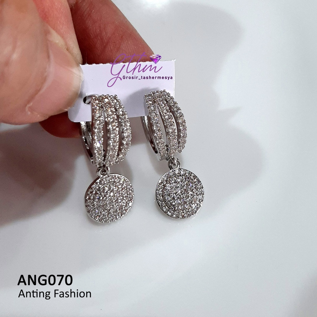 Anting Klip Jurai BVL Diamond Perhiasan Fashion Import Premium Anti Karat ANG070 gthm